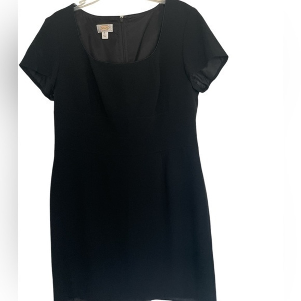 Talbot vintage classic square neck short sleeve black dress in size 16